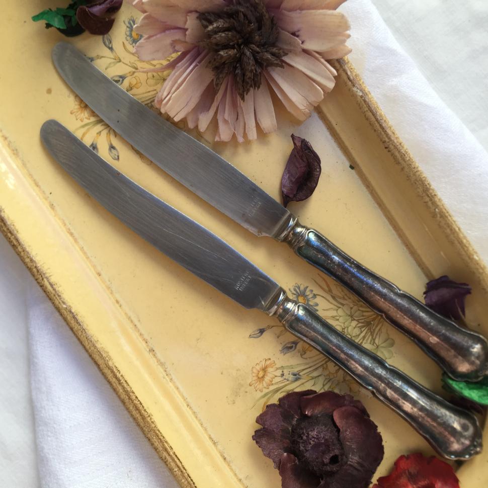 Нож столовый мельхиор Rostfri лезвие