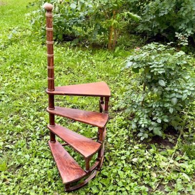 Лестница библиотечная красное дерево массив Франция