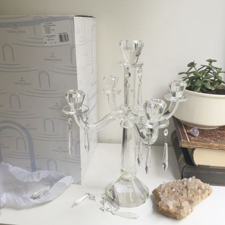 Подсвечник канделябр Villeroy&Boch Retro 43 см хрусталь Германия