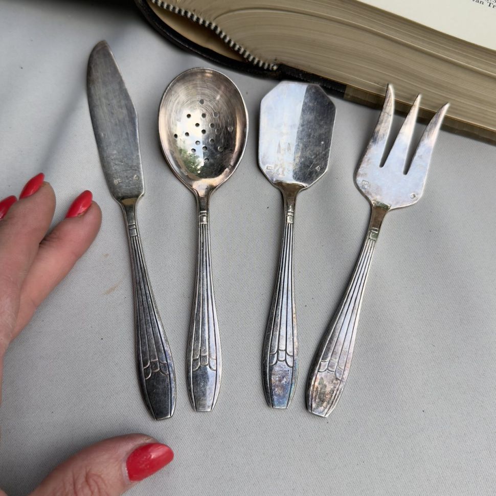 Набор сервировочный 4 предмета серебрение Франция Ардеко