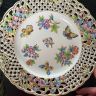 Тарелка Herend Queen Victoria 24 см фарфор золочение Венгрия ручная роспись