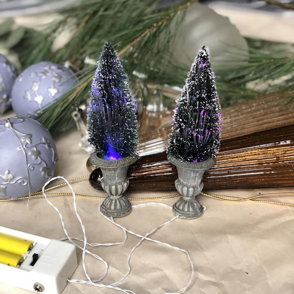 Гирлянда 2 елочки разноцветное свечение