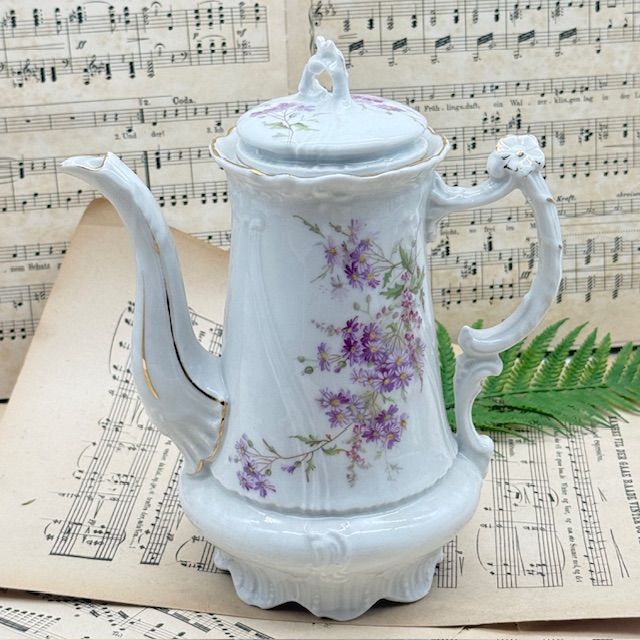 Чайник кофейник Carl Tielsch 1 л фарфор Германия 1900 гг 