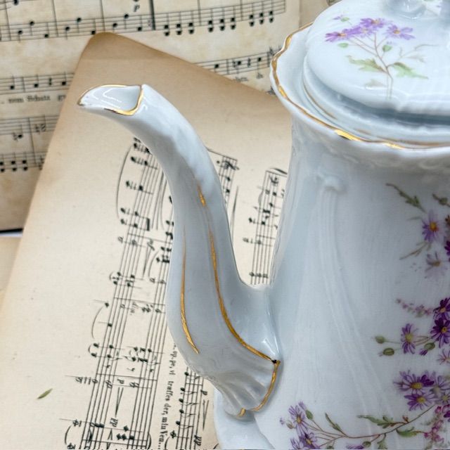 Чайник кофейник Carl Tielsch 1 л фарфор Германия 1900 гг 