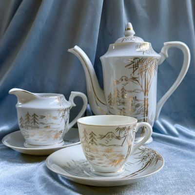 Молочник Золотой бамбук 150 мл фарфор Япония