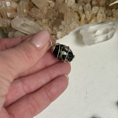 Подвеска-яйцо Цветы 3 см эмаль