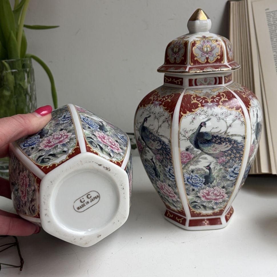 Ваза чайница с крышкой 20 см Япония
