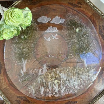 Блюдо огромное 42 см хрусталь Швеция 