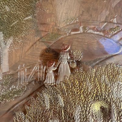 Блюдо огромное 42 см хрусталь Швеция 