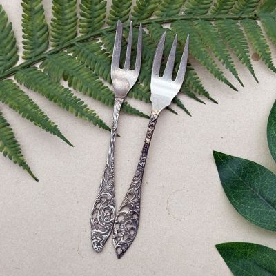 Вилка десертная набор 2 шт Ажур 12 см серебрение