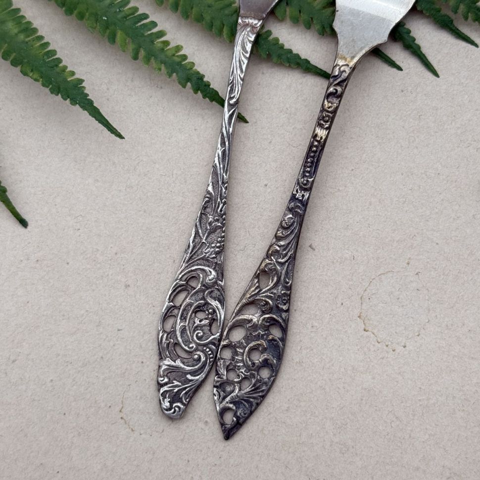 Вилка десертная набор 2 шт Ажур 12 см серебрение