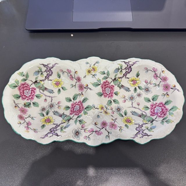 Менажница блюдо Old Foley Staffordshire 28 см Англия