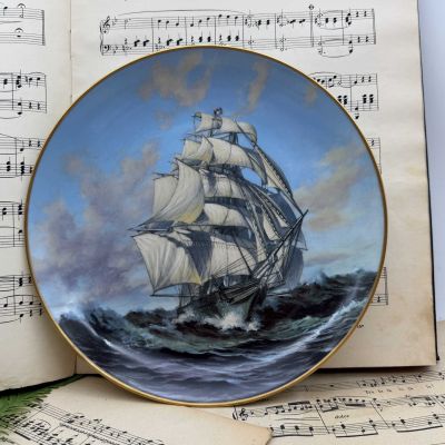 Тарелка Franklin porcelain Clipper Thermopylae 1981 23 см