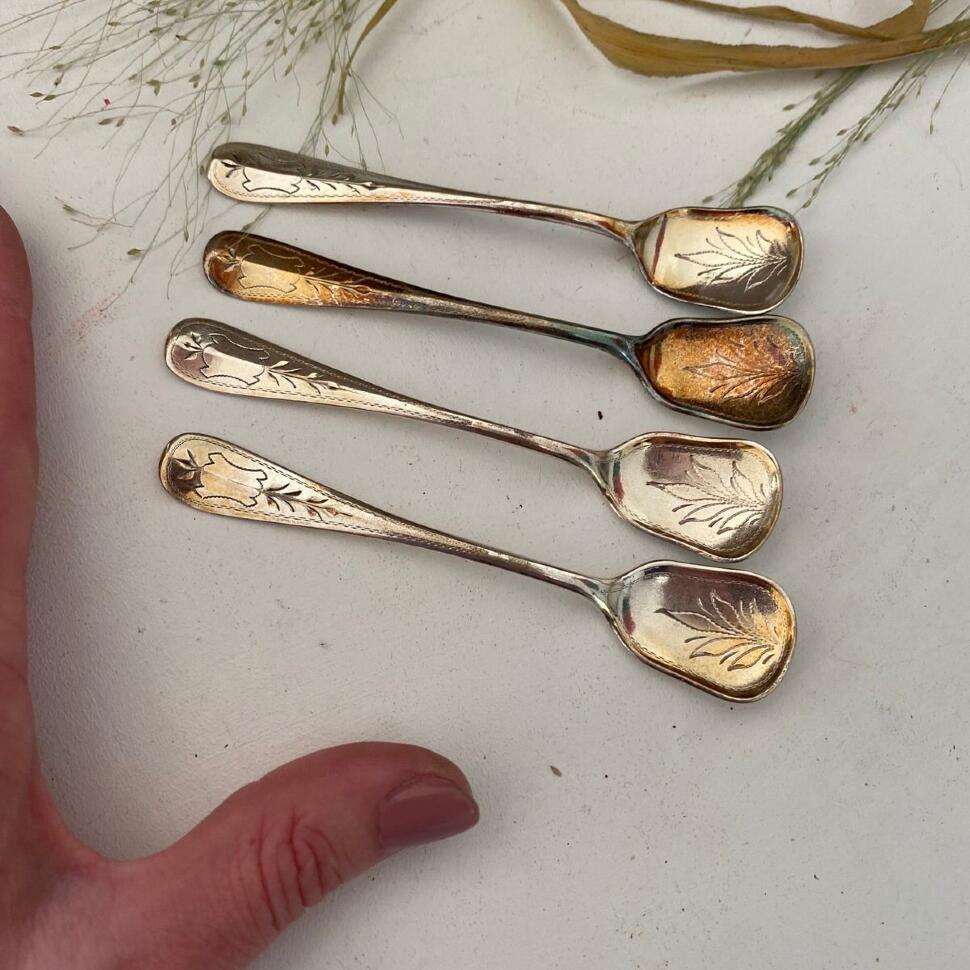 Ложка чайная 11 см лопатка мельхиор