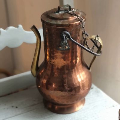 Кофейник лейка 1.5 л медь латунь