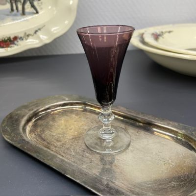 Рюмка на ножке 40 мл хрустальное стекло марсала