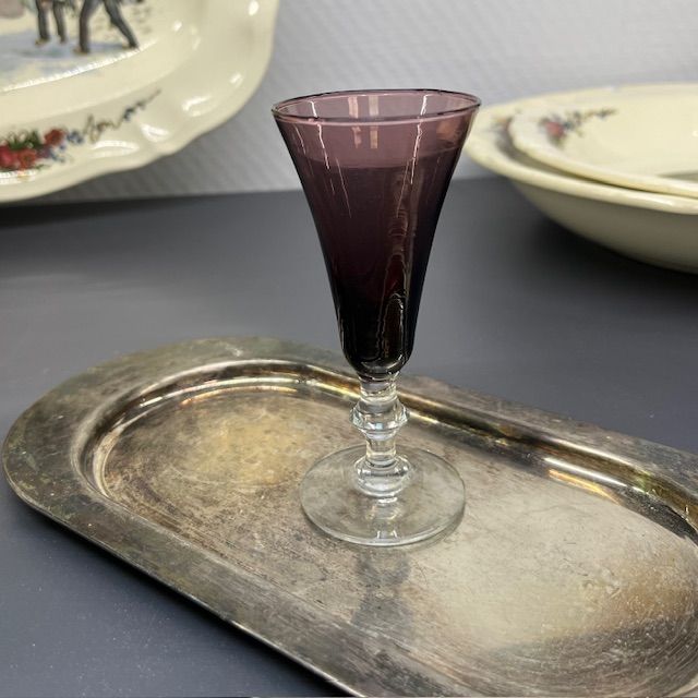 Рюмка на ножке 40 мл хрустальное стекло марсала