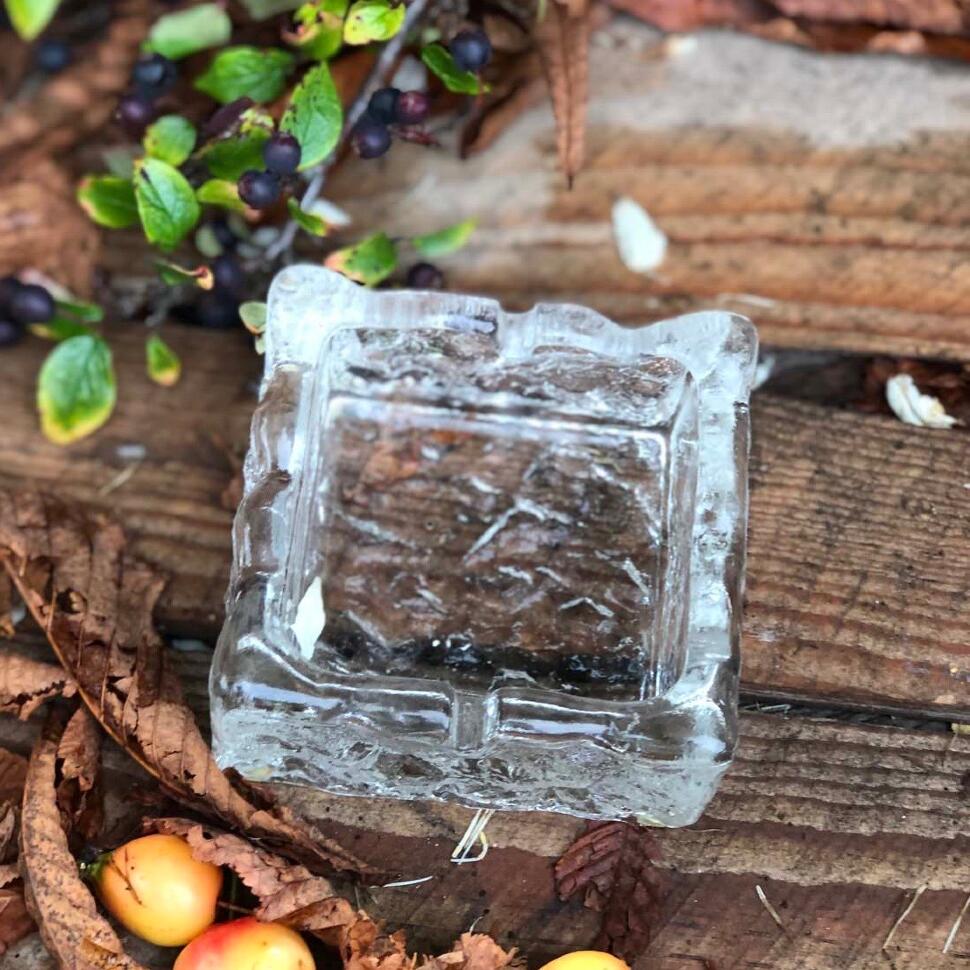 Пепельница квадратная 9 см хрусталь