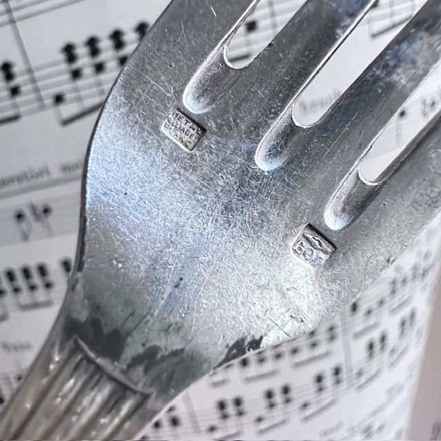 Вилка ложка набор 2 предмета SFAM 19 см серебрение Франция