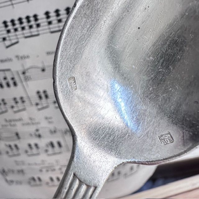 Вилка ложка набор 2 предмета SFAM 19 см серебрение Франция