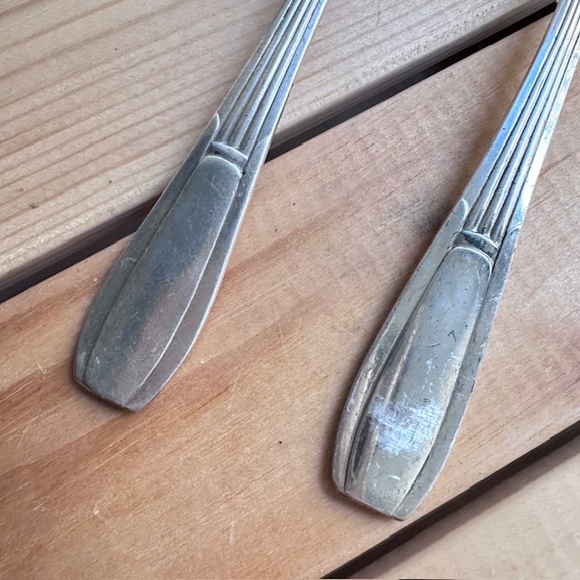 Вилка ложка набор 2 предмета SFAM 19 см серебрение Франция