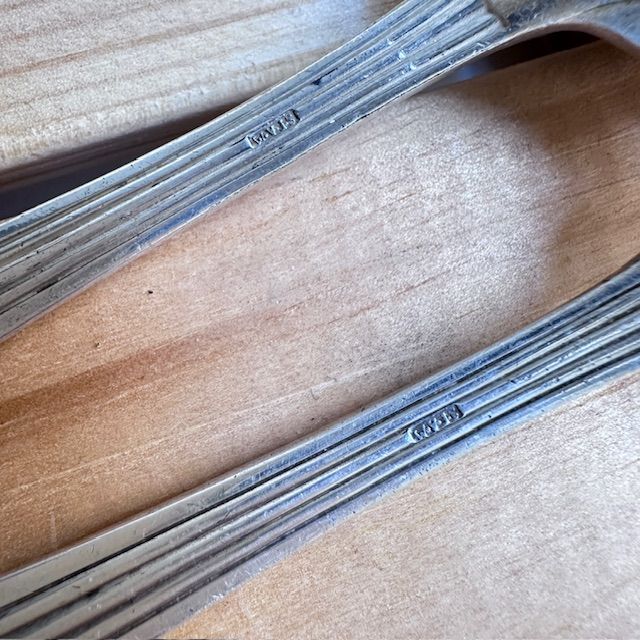 Вилка ложка набор 2 предмета SFAM 19 см серебрение Франция