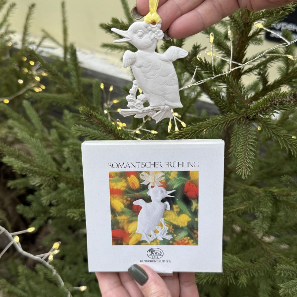 Подвес Hutschenreuther Утенок 8 см бисквитный фарфор Германия  