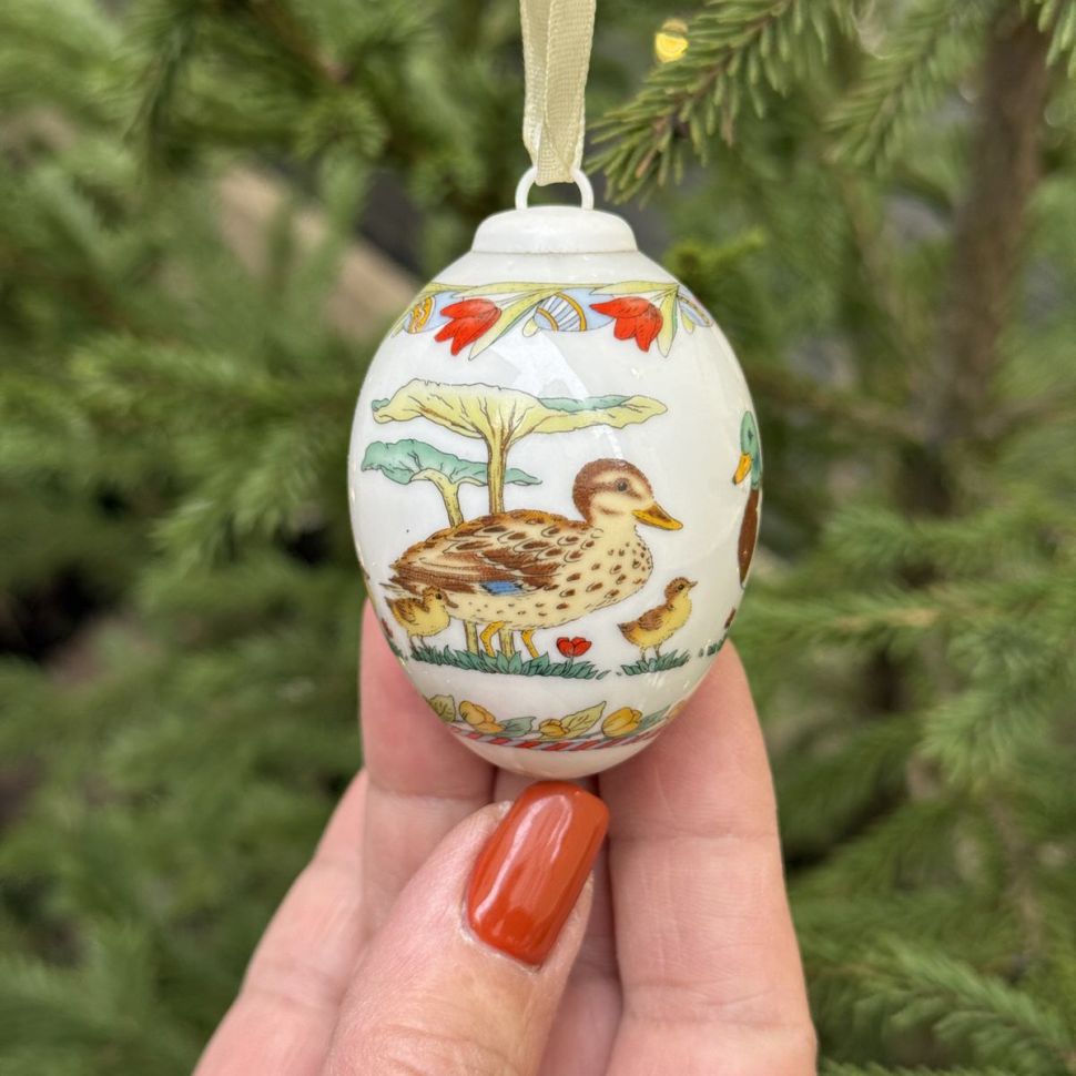 Подвес Яйцо пасхальное Hutschenreuther 7 см фарфор Германия 2002 г.