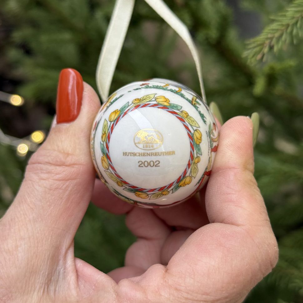 Подвес Яйцо пасхальное Hutschenreuther 7 см фарфор Германия 2002 г.