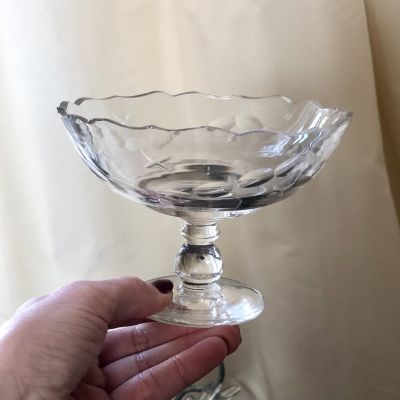 Ваза на ножке 10 см хрусталь