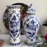 Ваза колонна Societe Ceramique Maastricht 32 см фарфор Голландия начало XX века