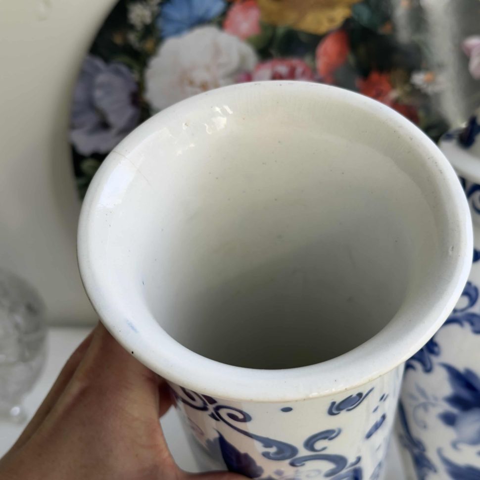 Ваза колонна Societe Ceramique Maastricht 32 см фарфор Голландия начало XX века