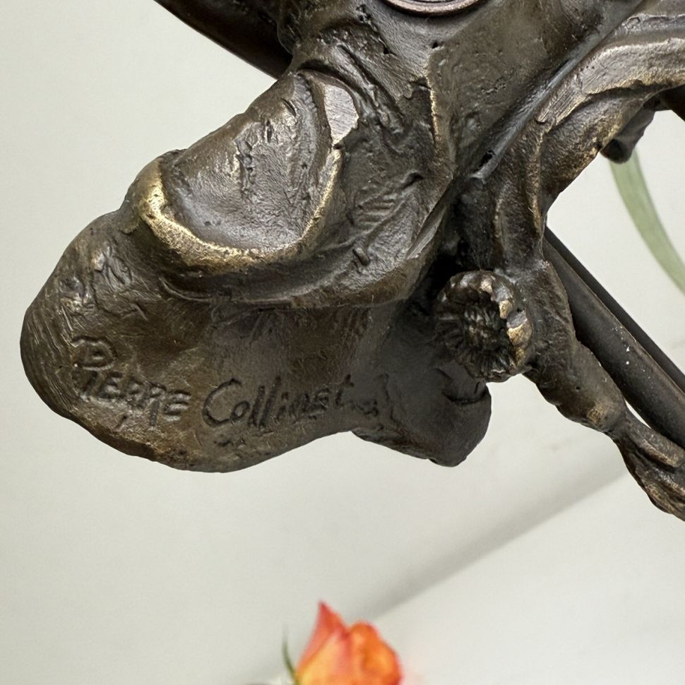 Статуэтка Девушка с яблоком Pierre Collinet 26 см Франция бронза 50-е гг