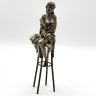 Статуэтка Девушка с яблоком Pierre Collinet 26 см Франция бронза 50-е гг