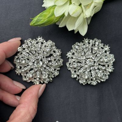 Брошь Снежинка 5 см Германия 