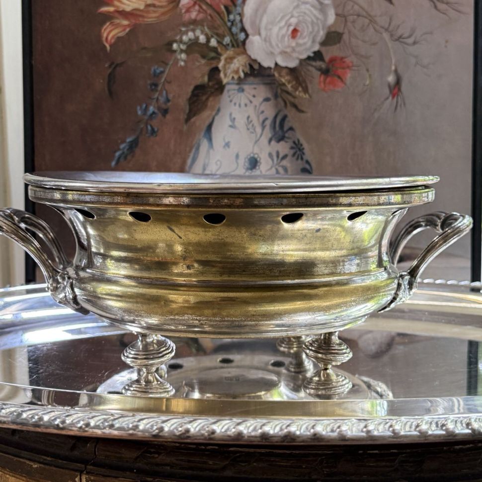 Подставка под горячее Christofle 29 см серебрение Франция