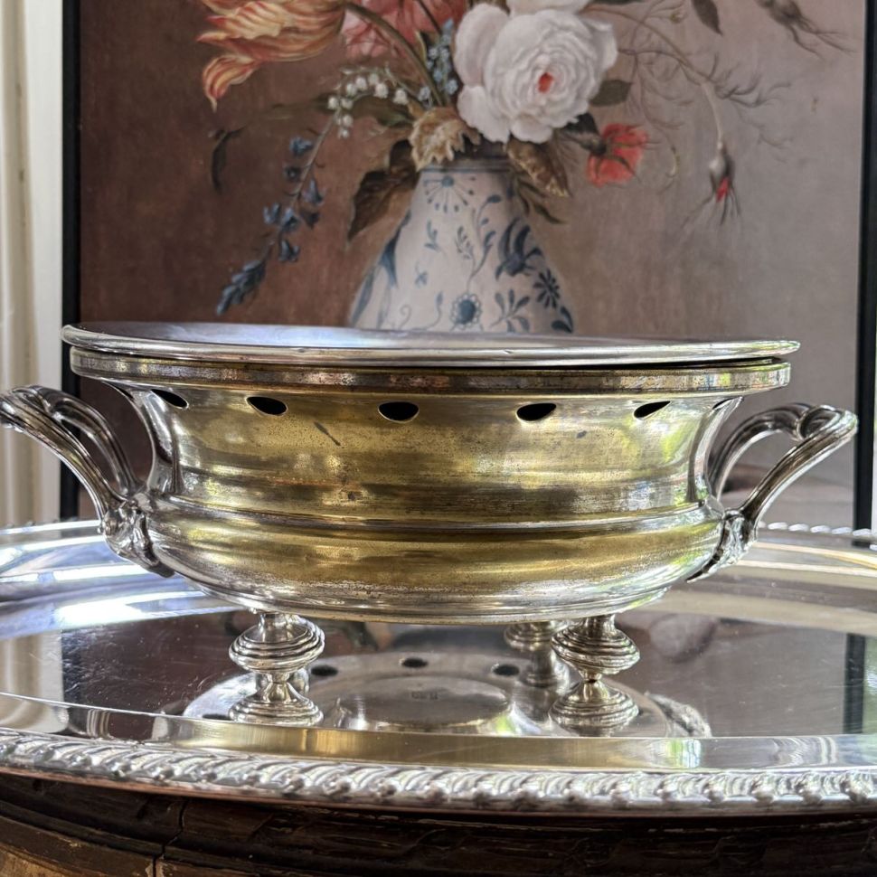 Подставка под горячее Christofle 29 см серебрение Франция