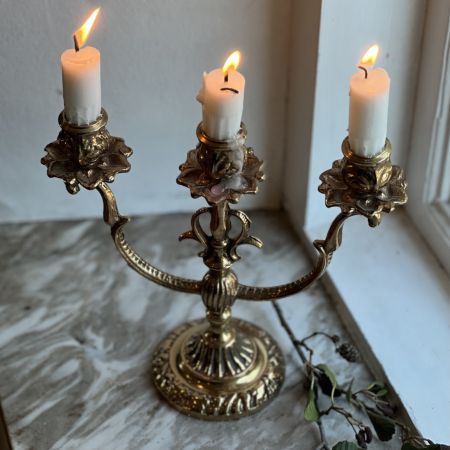 Подсвечник на 3 свечи 21 см бронза 