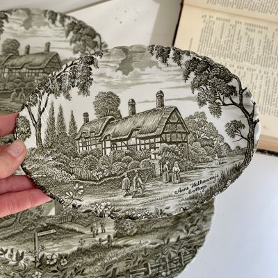 Блюдо селедочница 21 см Shakespeares Country Staffordshire Англия