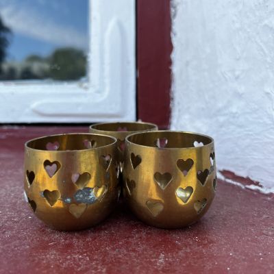 Подсвечник Сердце 5 см латунь