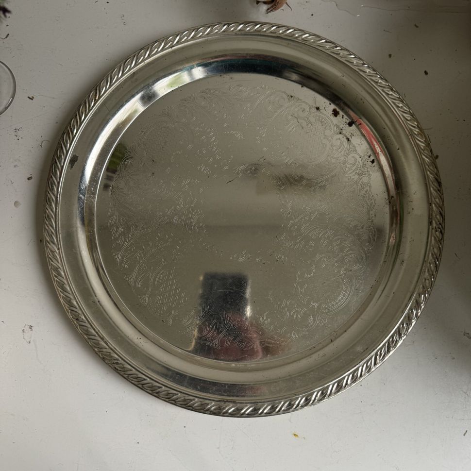 Блюдо поднос 31 см сталь 