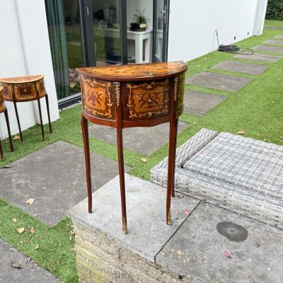 Стол консоль в дворцовом стиле 70х46 см дерево инкрустация