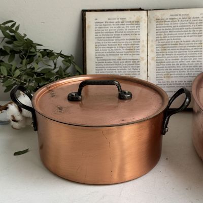 Кастрюля с крышкой 1,8 л медь Франция 