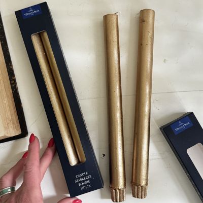 Свеча золотая набор 2 шт. ВиллеройБох 27 см Германия