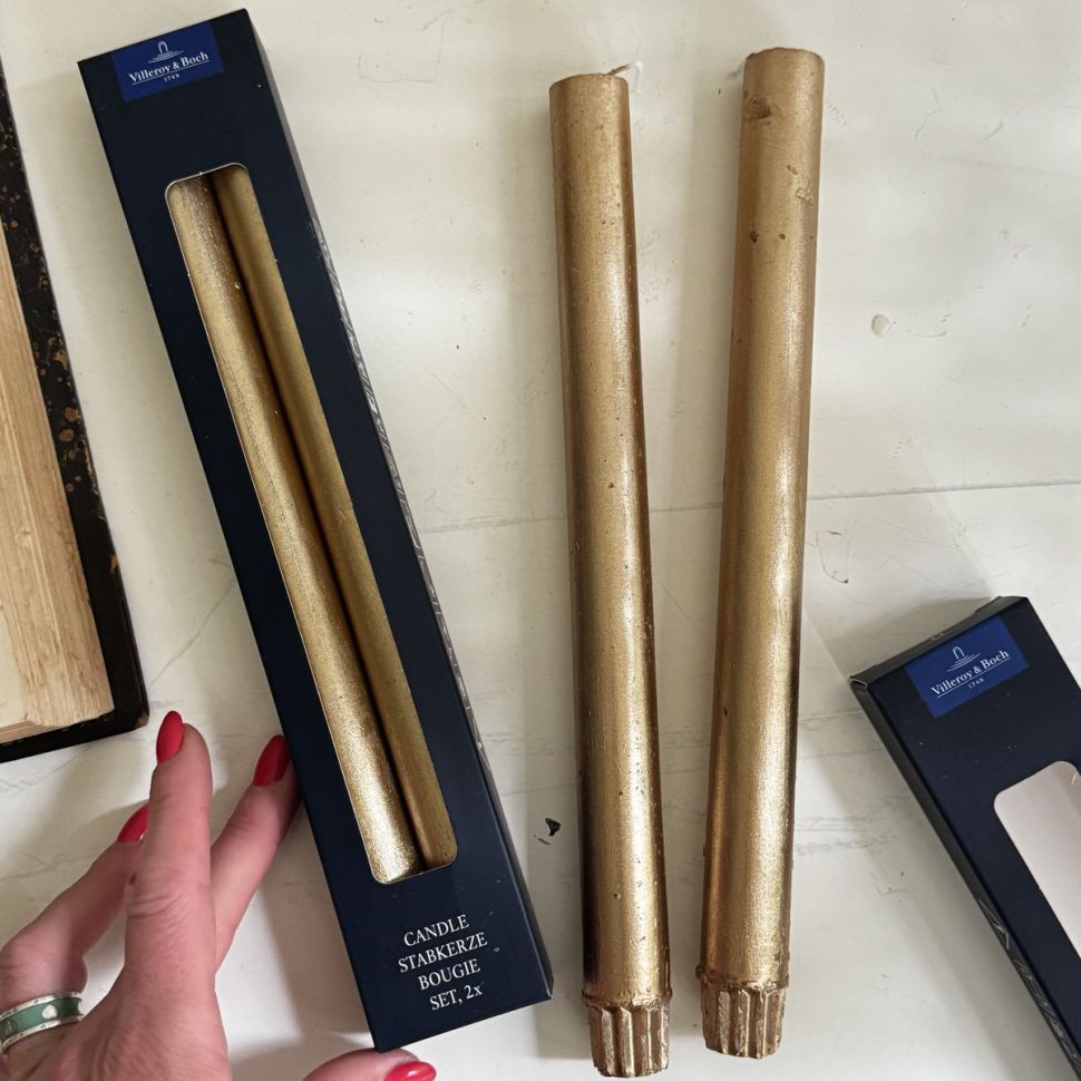 Свеча золотая набор 2 шт. ВиллеройБох 27 см Германия