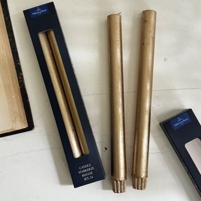 Свеча золотая набор 2 шт. ВиллеройБох 27 см Германия