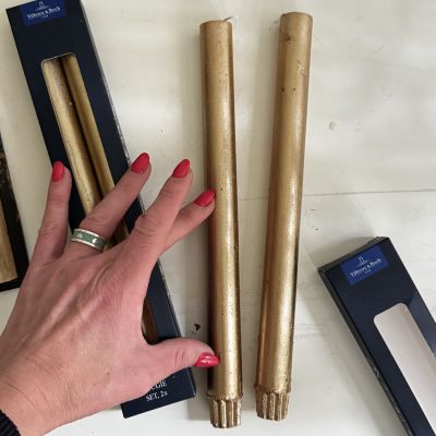 Свеча золотая набор 2 шт. ВиллеройБох 27 см Германия