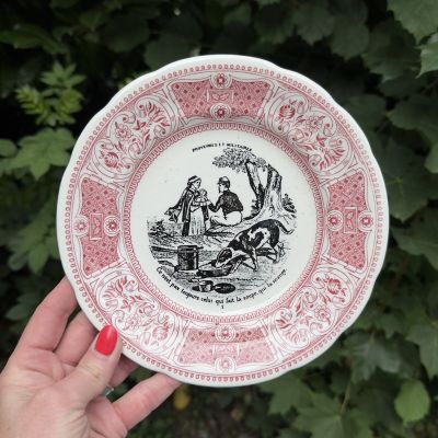 Тарелка Gien Proverbes et Militaires №1 20 см Франция