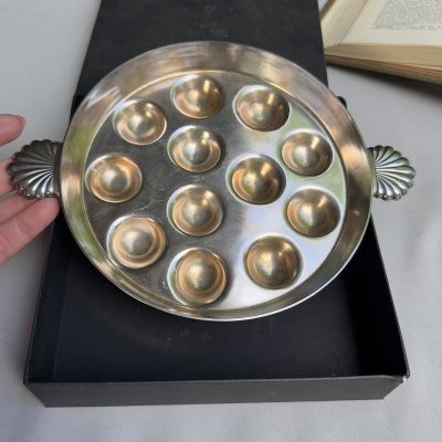 Форма для запекания улиток с ручками Feux Freres 23 см мельхиор