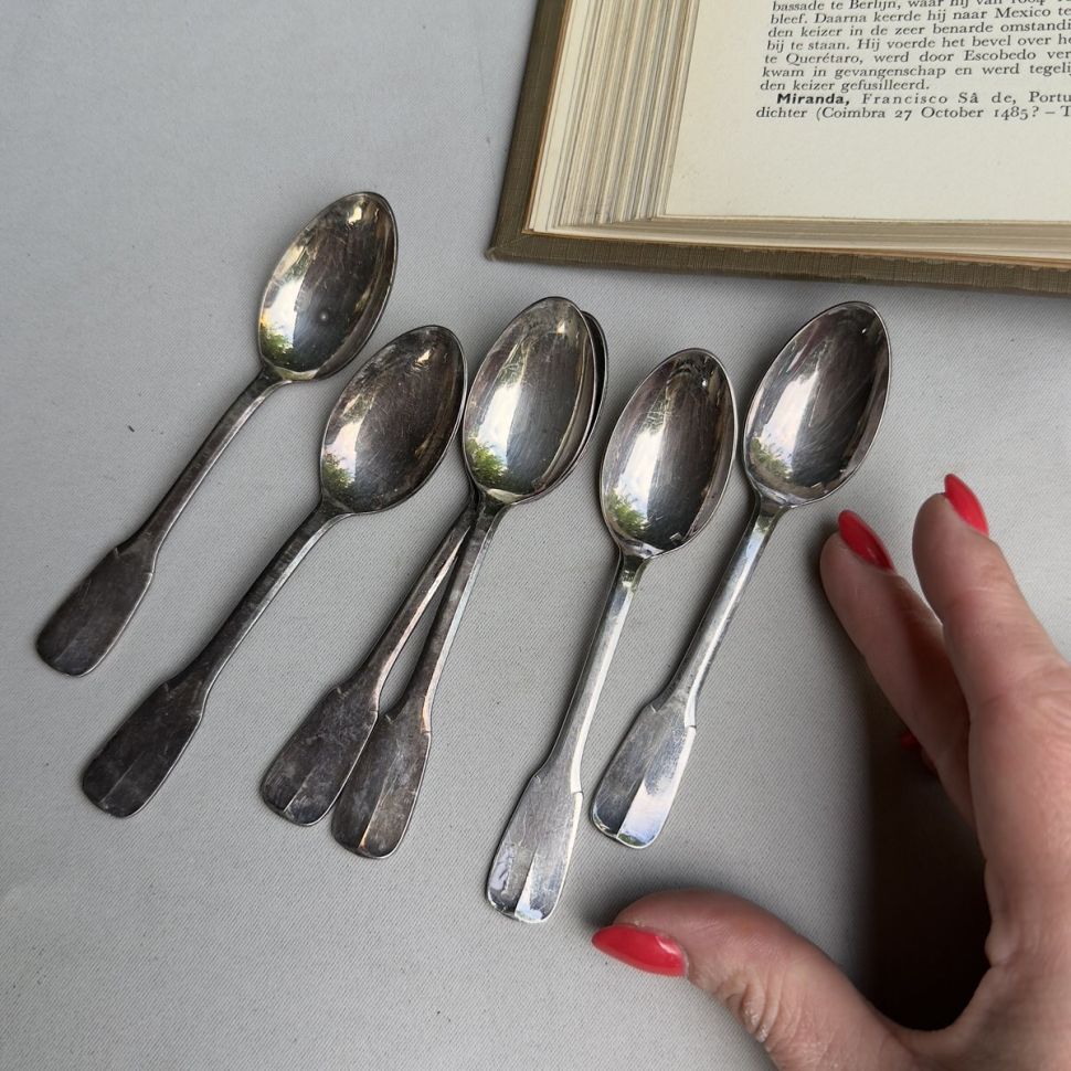 Ложка кофейная 12 см серебрение Франция